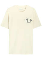 True Religion Skeleton Logo-embroidered Cotton T-shirt White