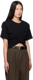 Magda Butrym Black Knotted T-shirt