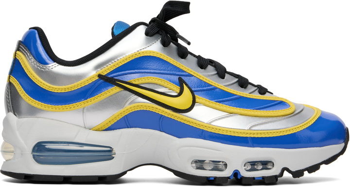 Photo: Nike Silver & Blue Air Max 'Joga Bonito' R9 Sneakers
