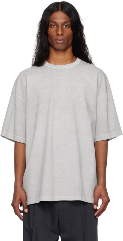Photo: YLÈVE Gray Open End Cotton Pigment Dye T-shirt