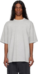YLÈVE Gray Open End Cotton Pigment Dye T-shirt