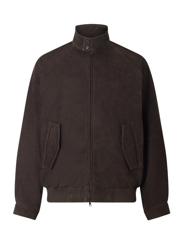 Photo: ssstein - Nubuck Bomber Jacket - Brown