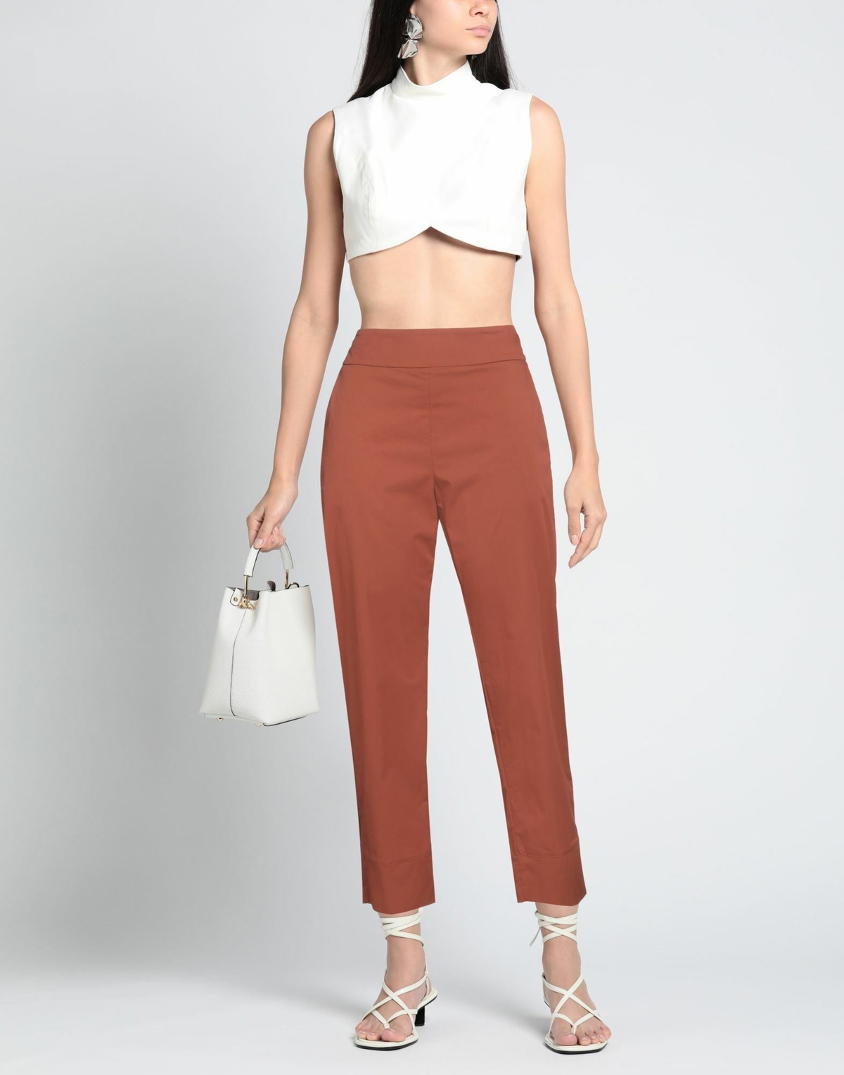 Alessia Santi Womens Pants Rust