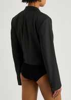 Petar Petrov Back To Black Wool Blazer Bodysuit Grey