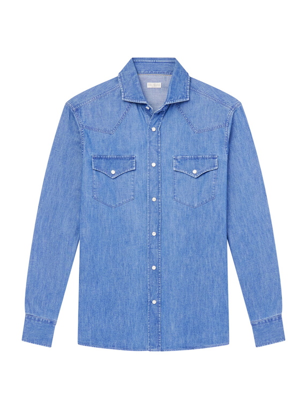 Photo: Brunello Cucinelli - Denim Shirt - Blue