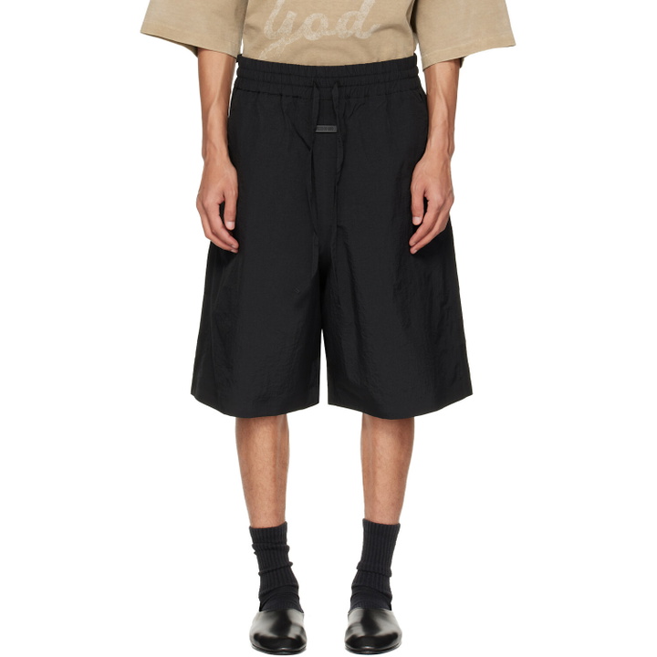 Photo: Fear of God Black Nylon Ripstop Sport Shorts