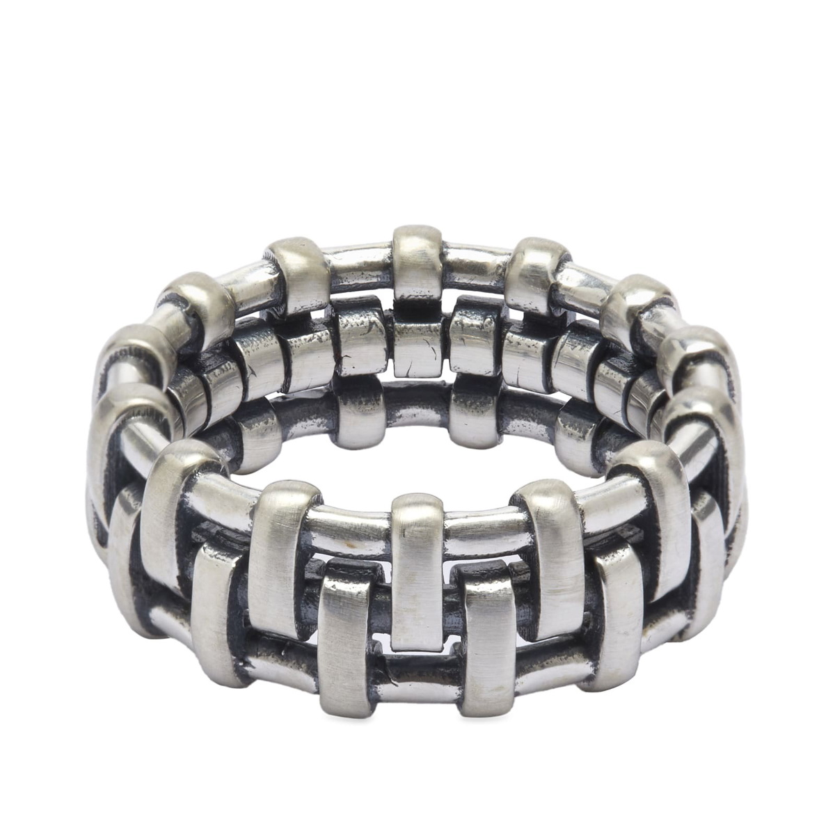 【Serge DeNimes】フリーズリング Serge DeNimes Men's Cage Ring in Silver Serge DeNimes
