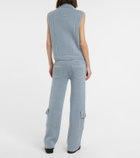 Barrie Cashmere and cotton sleeveless jacket