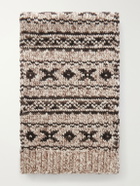 RRL - Fair Isle Wool-Blend Jacquard Scarf - Brown