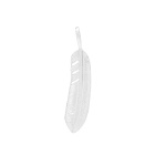 First Arrows Men's Feather 18K Medium Pendant in Silver