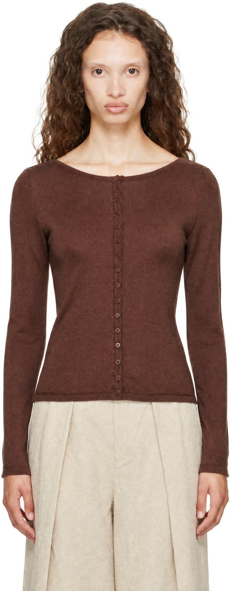 YMC Brown Natalie Cardigan