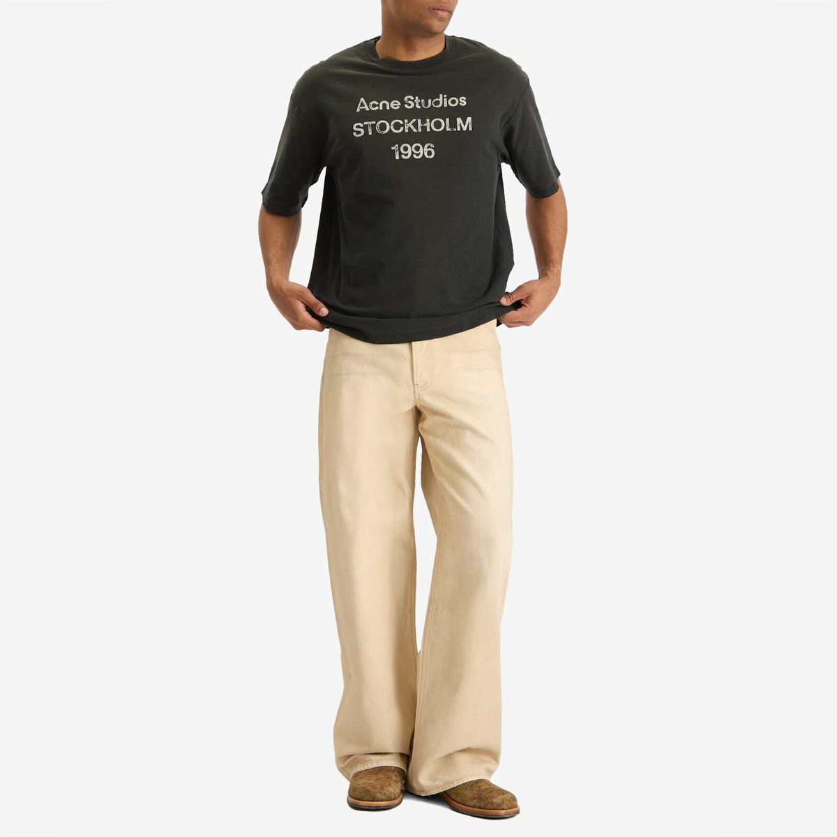 【希少カラー】Acne studios 1981 u traffic sand Acne Studios Men's 1981 U Traffic Sand Wash Loose Fit Jeans in