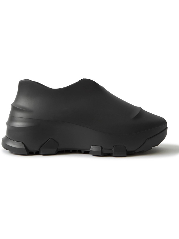Photo: Givenchy - Monumental Mallow Rubber Slip-On Sneakers - Black