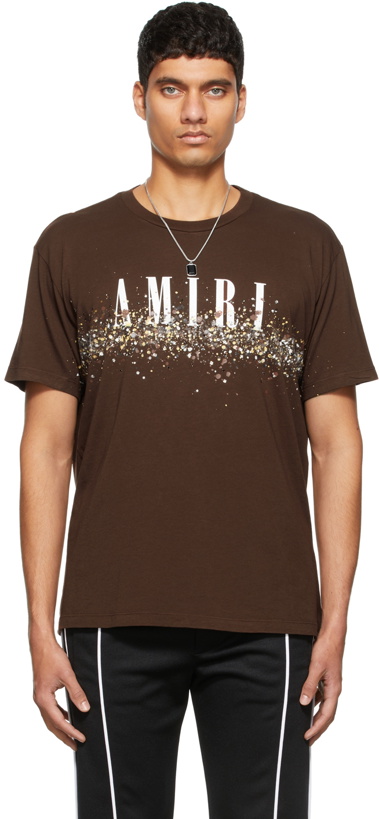 Photo: AMIRI Brown Crystal Painter T-Shirt