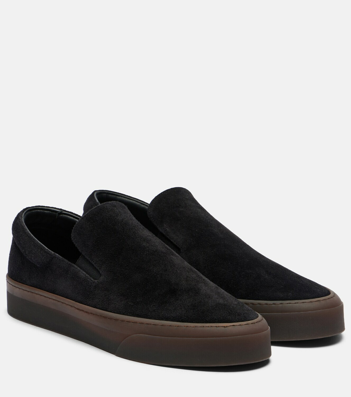 The Row MH suede slip-on shoes