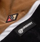 Burberry - Logo-Appliquéd Cotton-Blend Velour Track Jacket - Brown