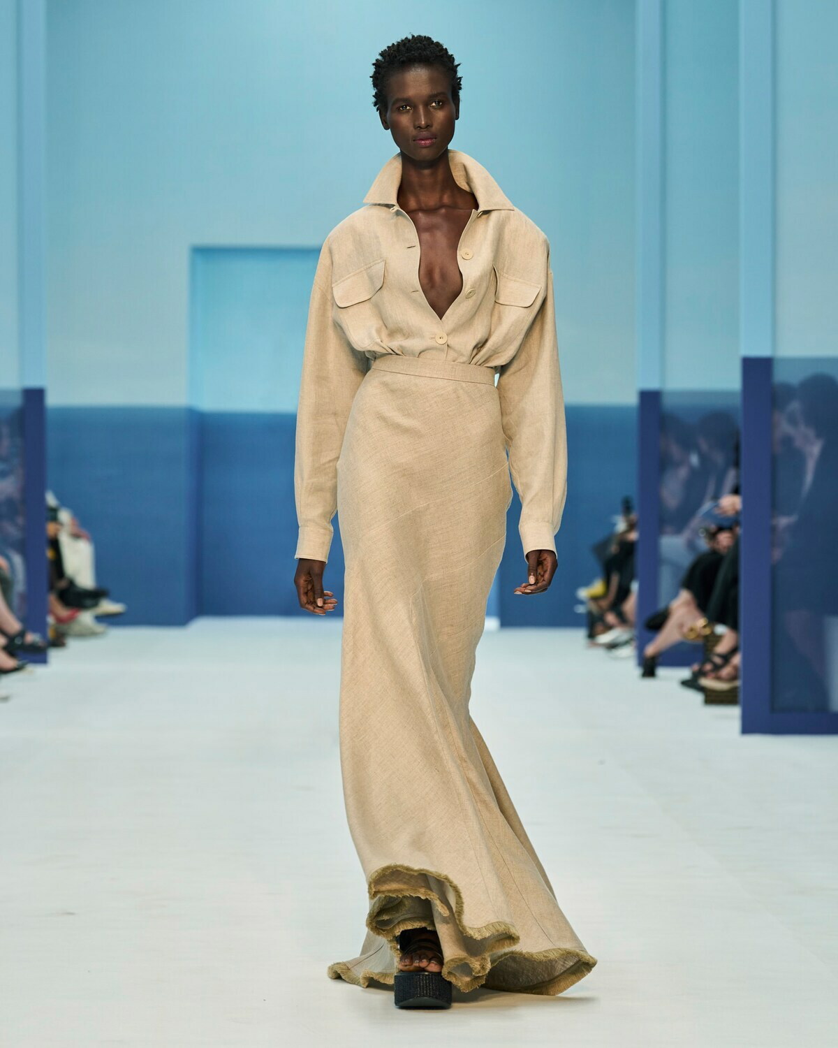 Max Mara - Mermaid linen maxi skirt Max Mara