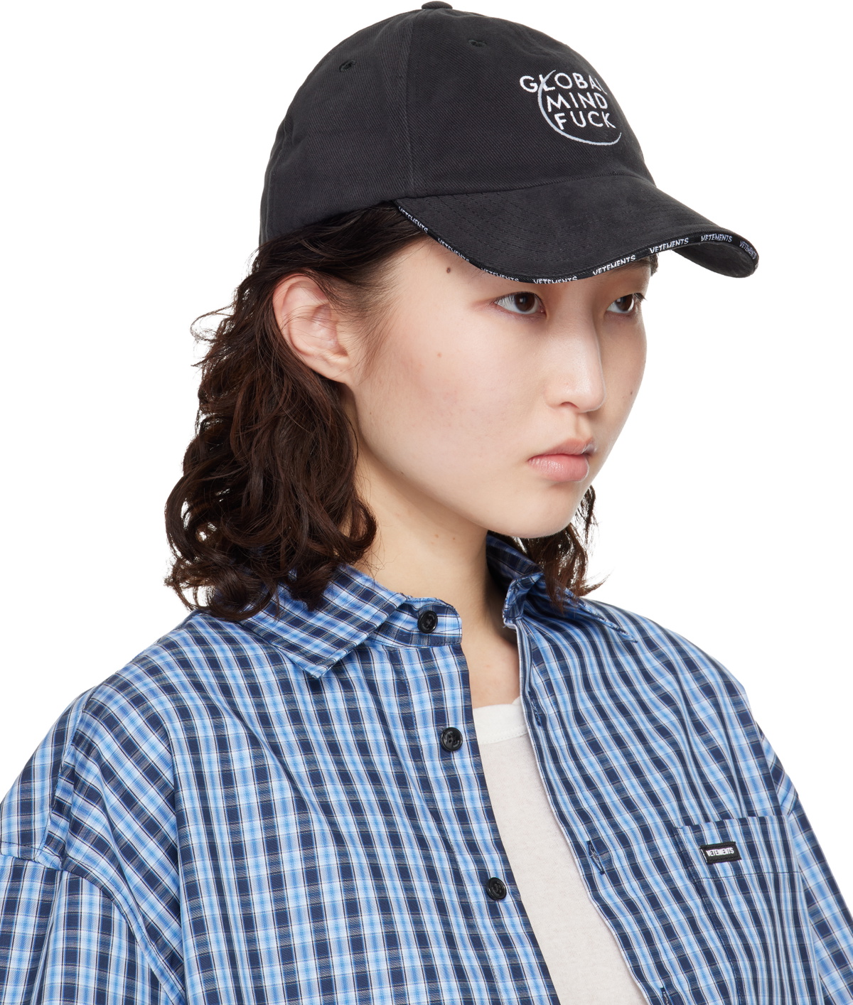 VETEMENTS Black 'Global MF' Cap