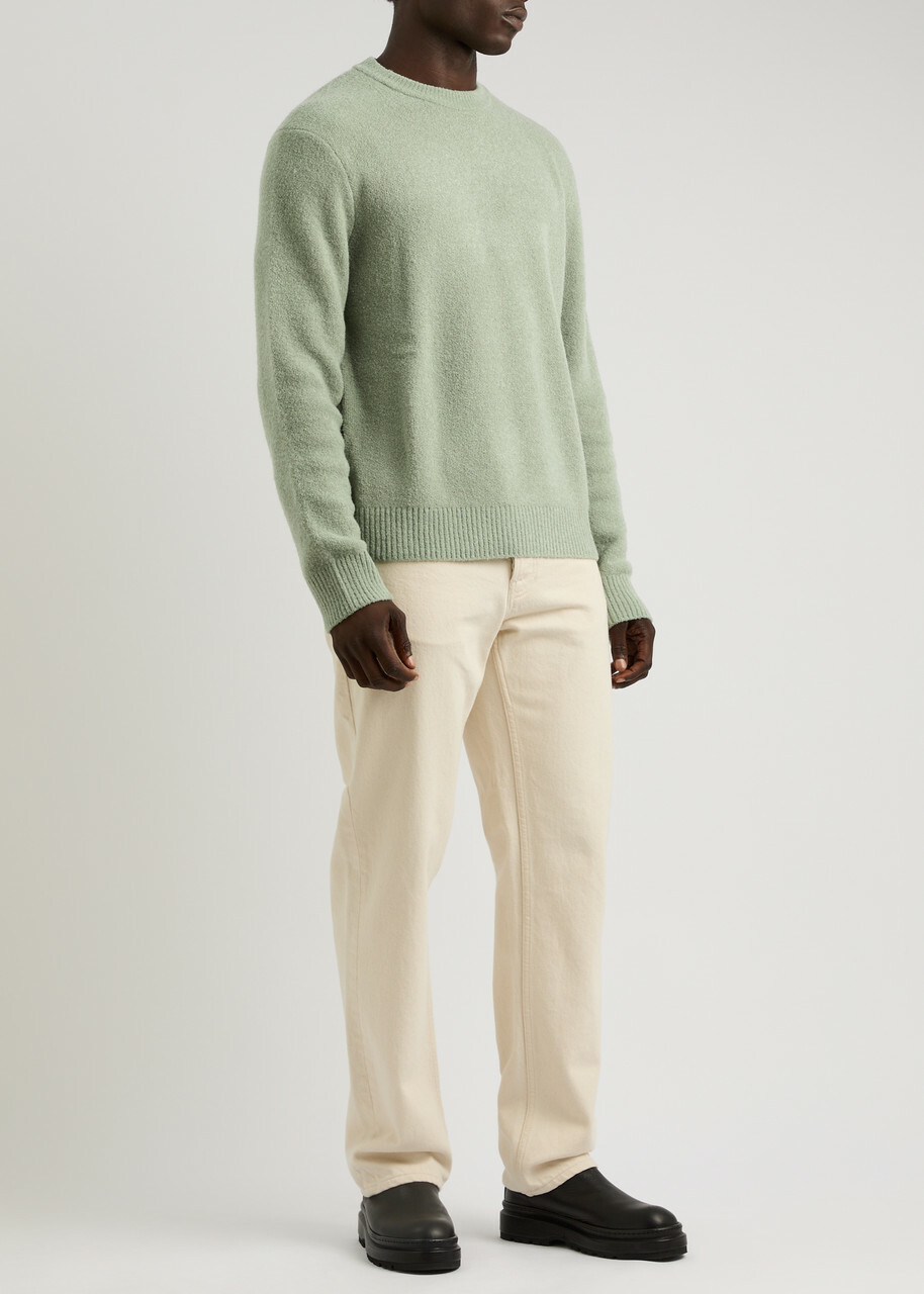 Wax London Wilde Wool-blend Jumper Green