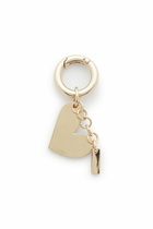Diesel Metal heart charm with rhinestones - Charms and Keyrings Womens in Gold