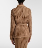 Max Mara Gelo open-knit cotton wrap cardigan