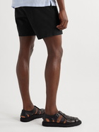 Theory - Curtis Straight-Leg Linen-Blend Shorts - Black