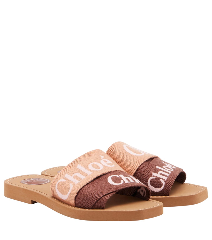Photo: Chloé Woody canvas slides