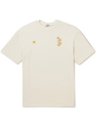 Adish - Logo-Embroidered Cotton-Jersey T-Shirt - Neutrals