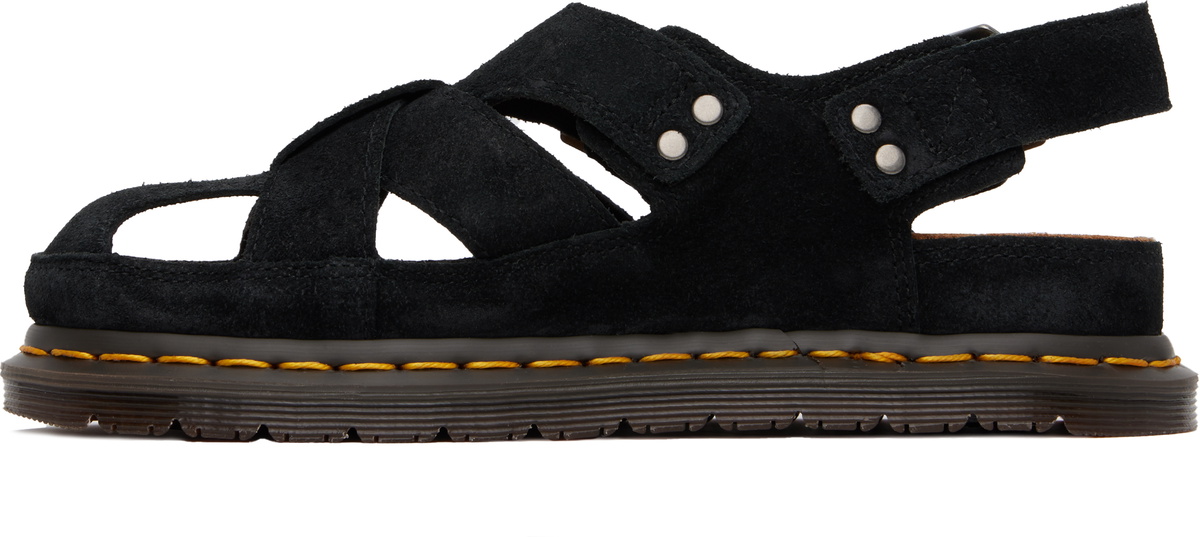 Dr. Martens Black Archive Fisherman Suede Sandals