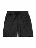 mfpen - Motion Straight-Leg Recycled-Shell Drawstring Shorts - Black