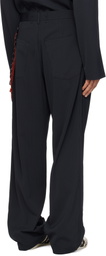 Song for the Mute Navy Loose Pleated Trousers