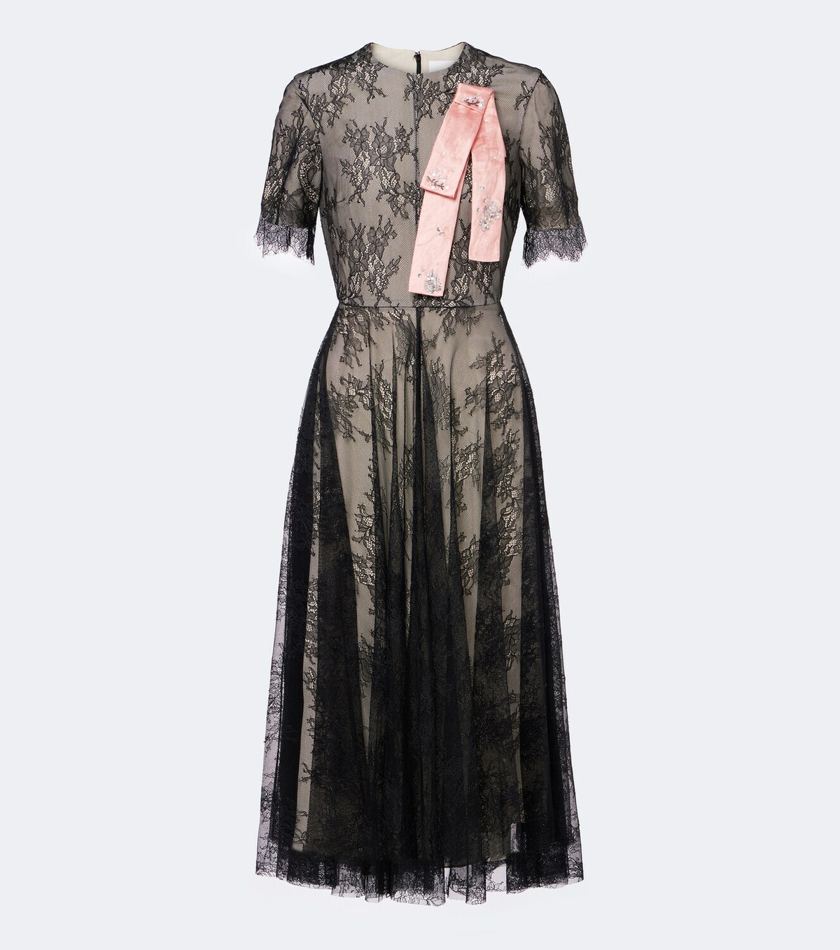 Erdem Embellished lace midi dress