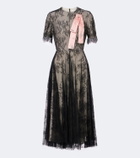 Erdem Embellished lace midi dress