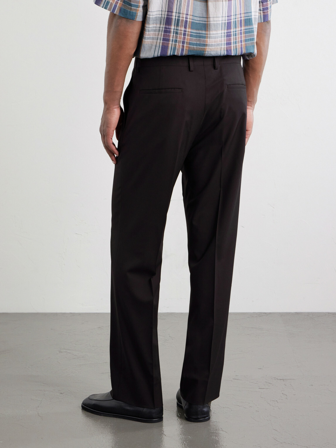 Kaptain Sunshine - Straight-Leg Wool-Poplin Trousers - Brown