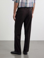 Kaptain Sunshine - Straight-Leg Wool-Poplin Trousers - Brown