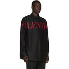 Valentino Black Wool Semi-Over Fit Shirt