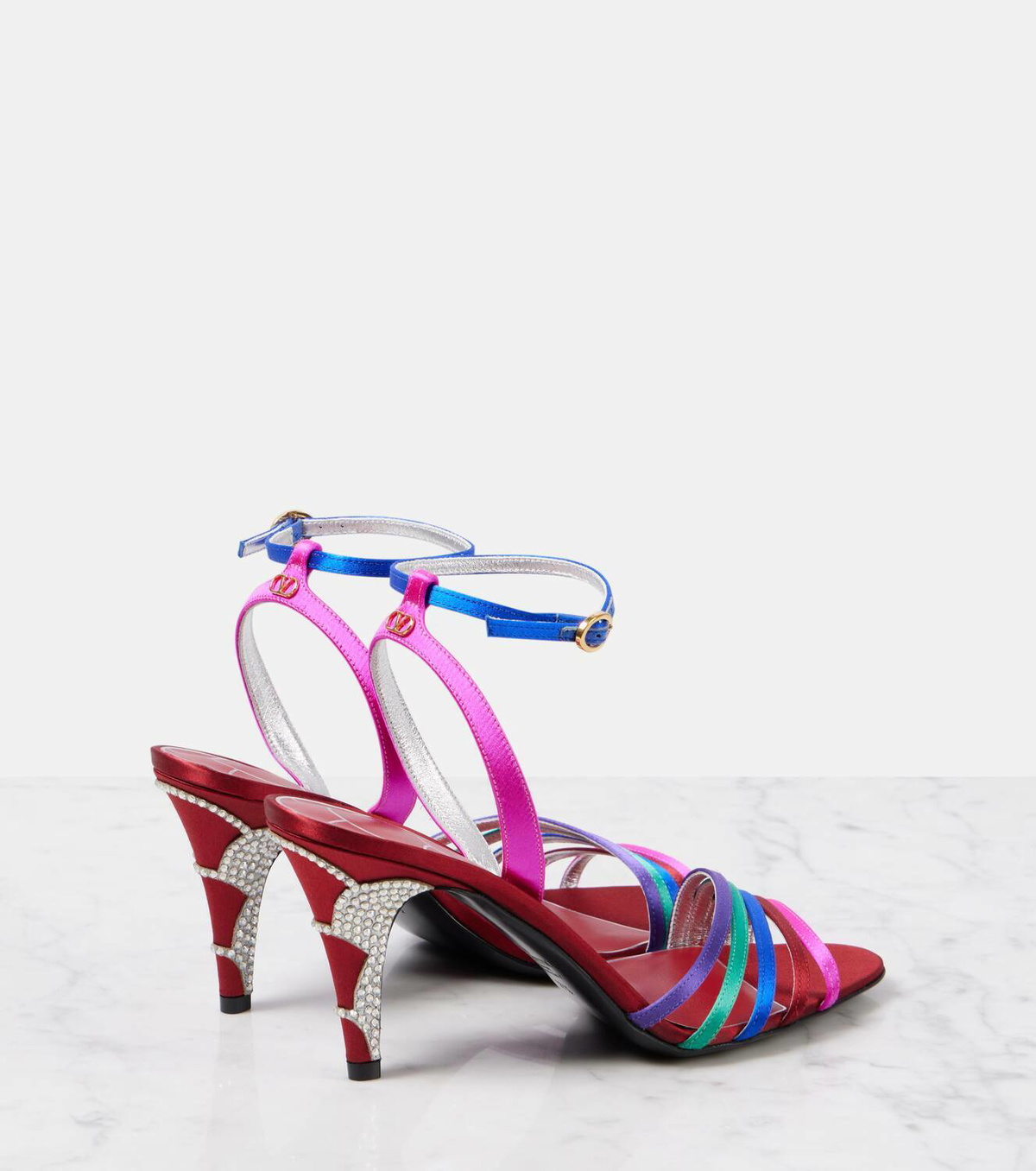 Valentino Garavani Women Multicolor Leather Ladycrush Sandals main image 1