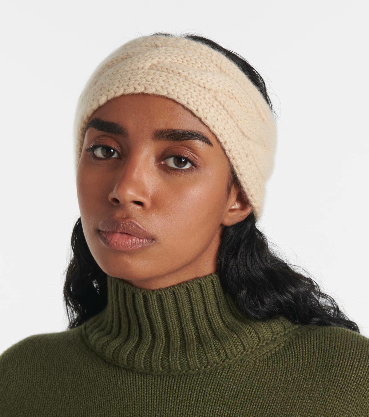 Loro Piana Cable-knit cashmere headband Loro Piana display picture 1