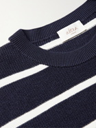 Altea - Striped Ribbed Virgin Wool Sweater - Blue