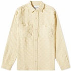 General Admission Men's Checket Twill Overshirt in Yellow