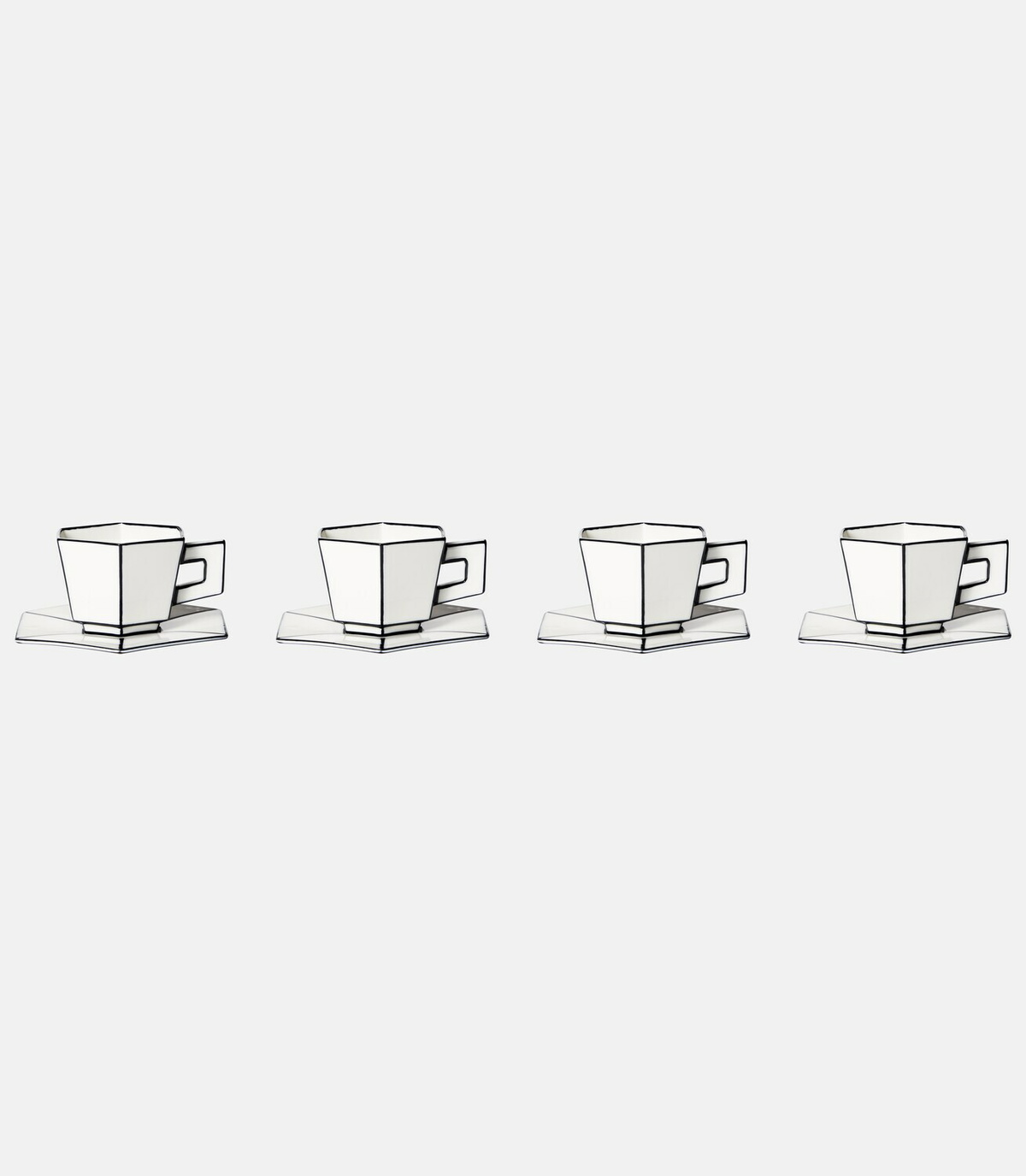 Serax Carte Blanche set of 4 porcelain cups and saucers