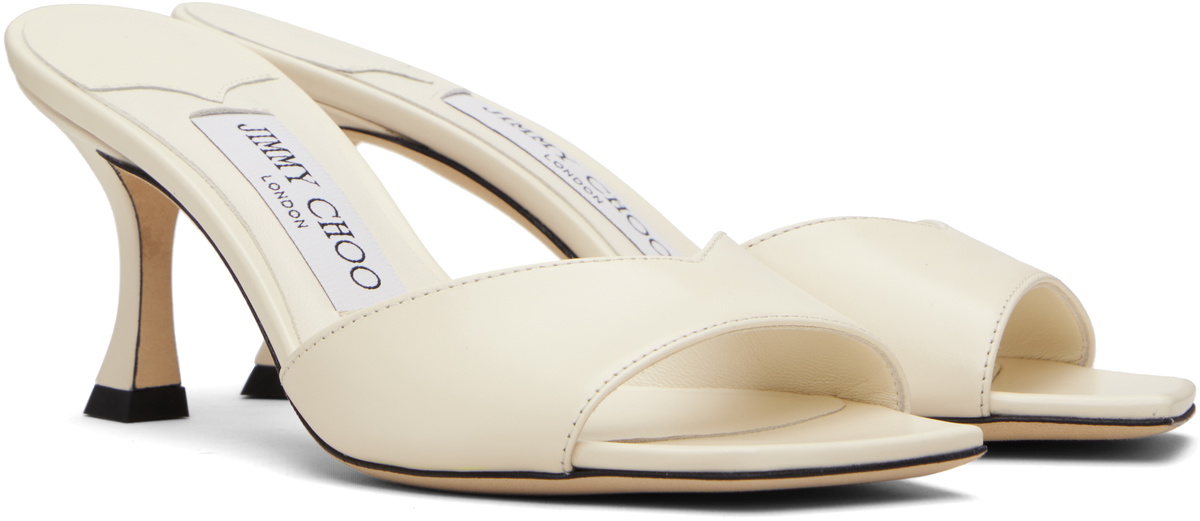Jimmy Choo White Skye 70 Heeled Sandals