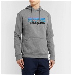 Patagonia - P-6 Logo Uprisal Printed Mélange Fleece-Back Jersey Hoodie - Gray