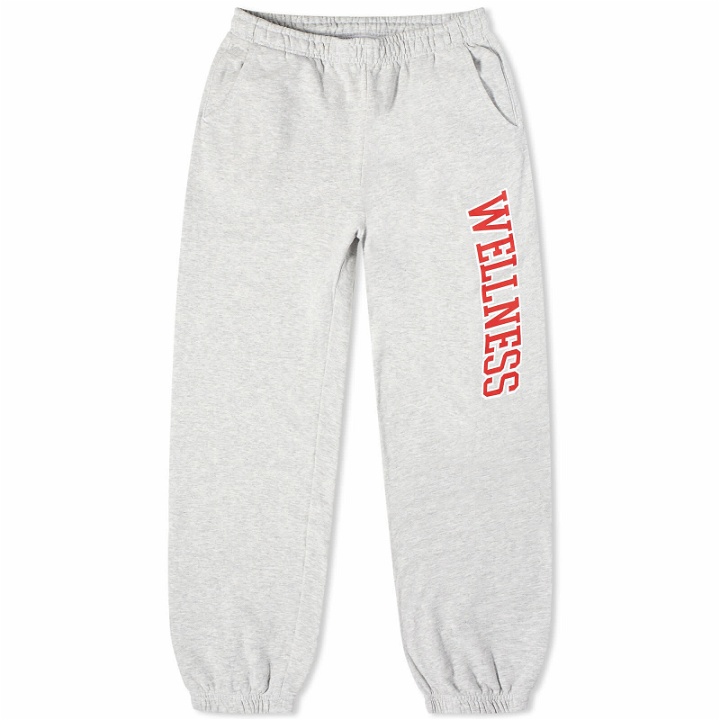 Photo: Sporty & Rich Men's Wellness Ivy Sweat Pants in Heather Grey/Sports Red