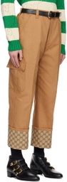 Gucci Brown GG Cuff Cargo Pants