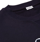 Loewe - Logo-Embroidered Loopback Cotton-Jersey Sweatshirt - Men - Storm blue