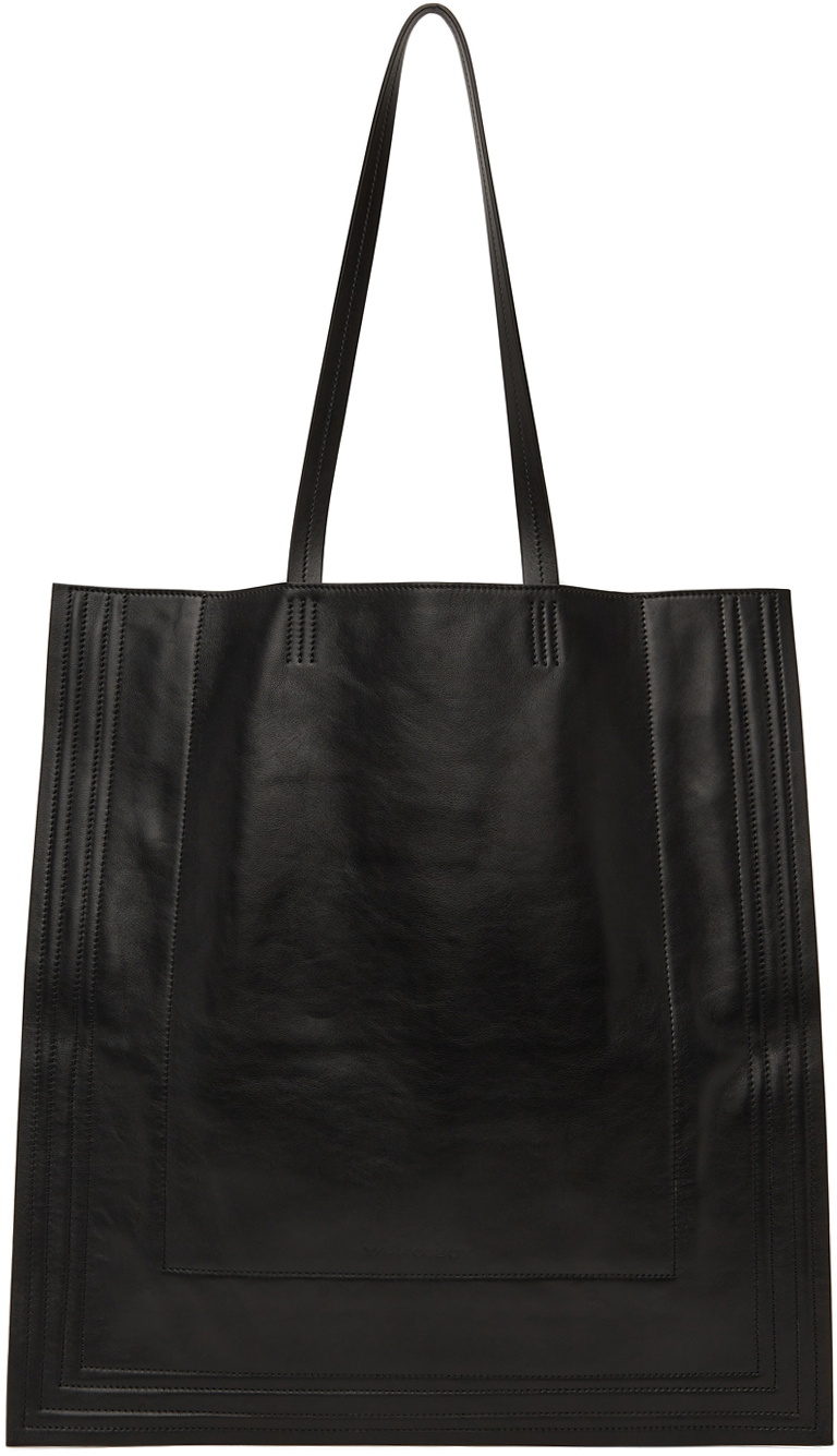 Y/Project Black Leather Wire Tote Y/Project