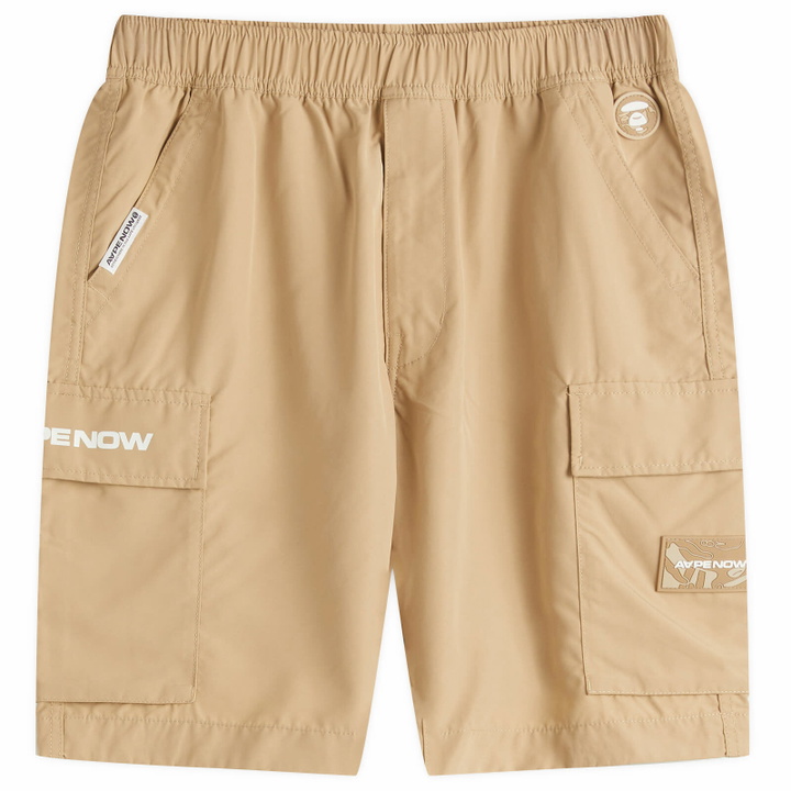 Photo: Men's AAPE Now Loose Fit Cargo Shorts in Beige