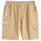Men's AAPE Now Loose Fit Cargo Shorts in Beige