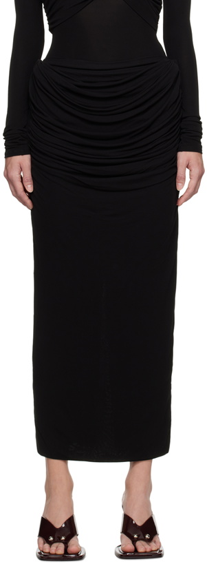 Photo: Paris Georgia Black Raffy Maxi Skirt